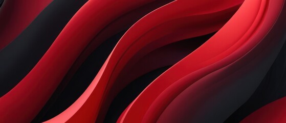 abstract flowing red and black background illustration