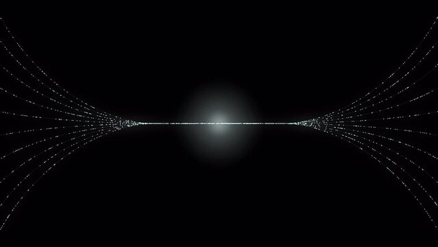 PNG Alpha.Abstract digital dot line particle data background connecting technology concept.Innovative data transmission graphics of the future.