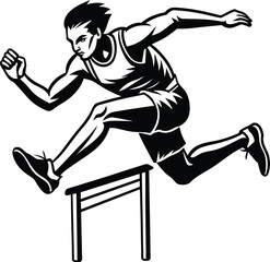 silhouette of a man running