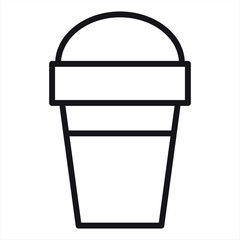 Cup icon isolated on background. Plastic cup symbol modern, simple, vector, icon for website design, mobile app, ui. Vector Illustration