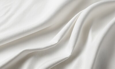 Naklejka premium White fabric with wrinkles texture