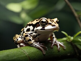 Obraz premium close up of Amazon milk frog on branch