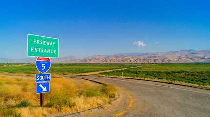 Freeway Entrance - Interstate 5 California South 