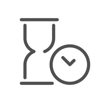 Time related icon outline and linear vector.
