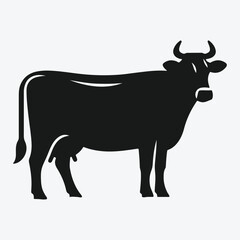 Premium Silhouette Vector Cow Collection, Ideal for Graphic Design and Creative Projects