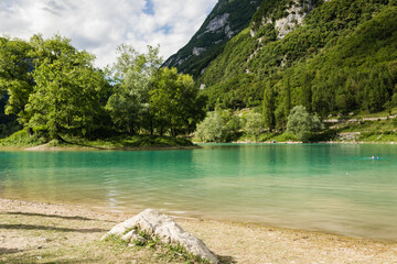 A sunny day in the lake of Tenno - Trentino - Italy