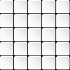 Seamless Pattern of White Glossy Square Tiles