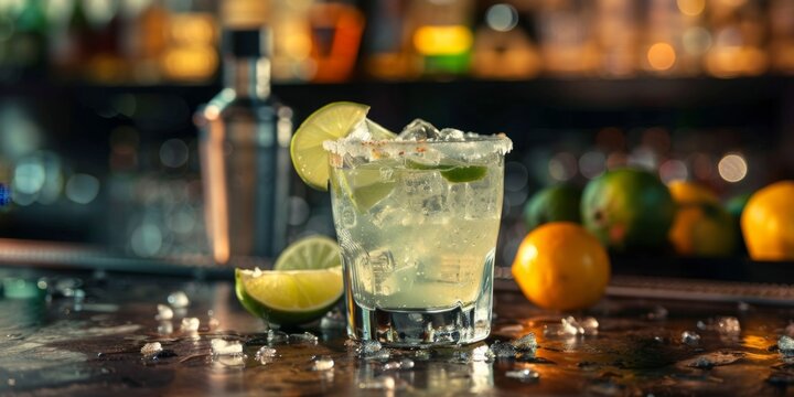 Celebrate National Tequila Day with refreshing cocktails, summer gatherings, and lively cultural festivities. Young friends toasting, socializing, and bonding over shared experiences. 4K high-quality  - Powered by Adobe