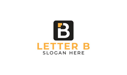 Letter B simple company modern logo template, b letter logo