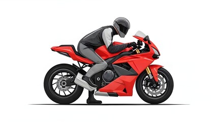 Obraz premium A drawing of a person on a motorcycle with the word motor on it.