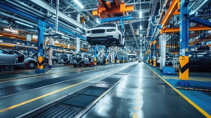 Industrial and Manufacturing Engineers and technicians working in industry refinery or power plant with blurred lights and structures in the background