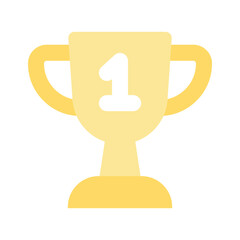 Creatively designed flat icon of trophy in editable style, achievement trophy vector design