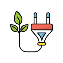 Eco Plug vector icon