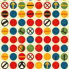Concept = pattern, seamless, (Traffic signs)