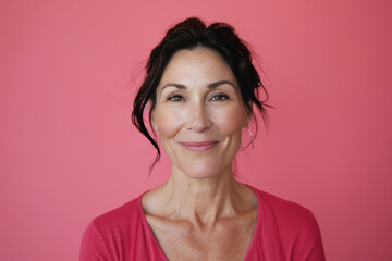 Fototapeta premium A close up portrait of a woman with a subtle smile