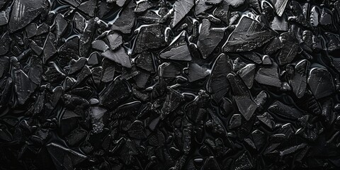 black background with intricate dark black frozen ice texture pattern