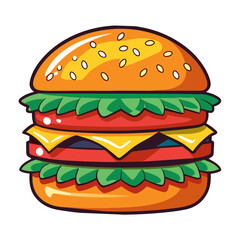 Burger food vector illustration