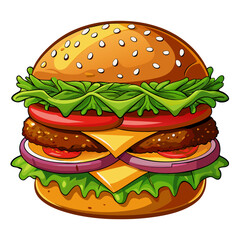 Burger food vector illustration