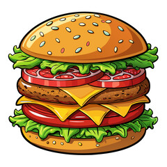 Burger food vector illustration