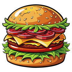 Burger food vector illustration