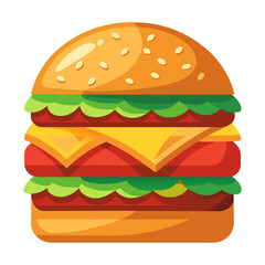 Burger food vector illustration