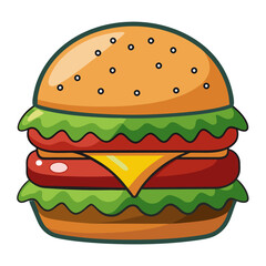 Burger food vector illustration