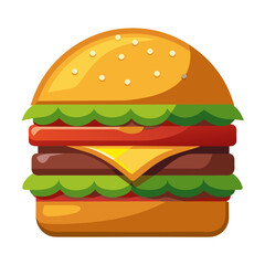 Burger food vector illustration