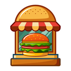 Burger food vector illustration