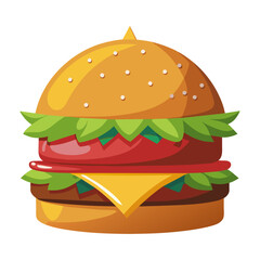 Burger food vector illustration
