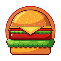 Burger food vector illustration