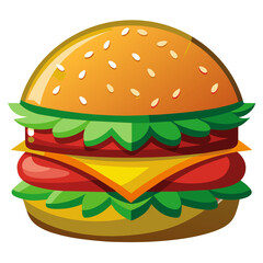 Burger food vector illustration