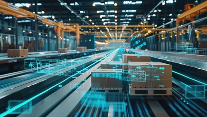 Fototapeta premium A factory view during working time