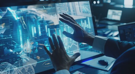 Cutting-edge technology for automated business analytics and graphic data visualization systems . Concept Business Analytics, Data Visualization, Automated Technology, Cutting-edge