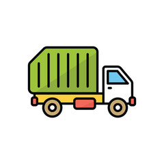 Garbage Truck vector icon