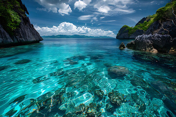 Fototapeta premium tropical landscape with sea view