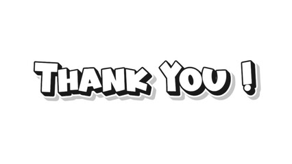 3D Thank you Greeting card poster 