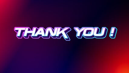 3D Thank you Greeting card poster 