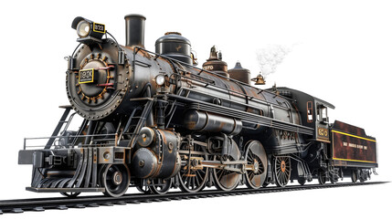 Obraz premium Locomotive on a transparent background