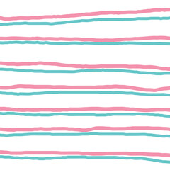 Vector hand drawn cute checkered pattern. Doodle Plaid geometrical simple texture. Crossing lines. Abstract cute delicate pattern ideal for fabric, textile, wallpaper