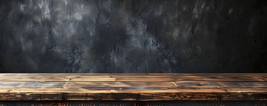 Customizable Chalkboard Table with Wooden Texture for Creative Messaging and Product Displays