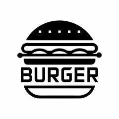 Minimalist Burger Logo vector art illustration 