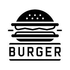 Minimalist Burger Logo vector art illustration 