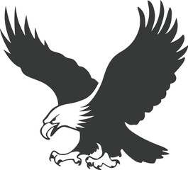 Egal bird silhouette vector art