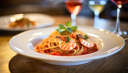 Seafood spaghetti. Generated with AI