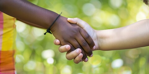 Celebrate International Friendship Day with a diverse group of friends embracing unity and joy. Smiling faces, warm hugs, and hands clasped in a symbol of global connection. 4K high-quality wallpaper