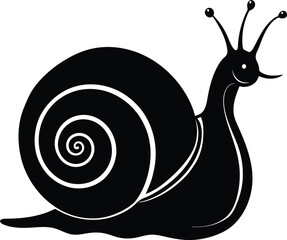 Snail silhouette vector illustration design
