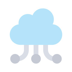 Get this creative icon of cloud network in trendy style