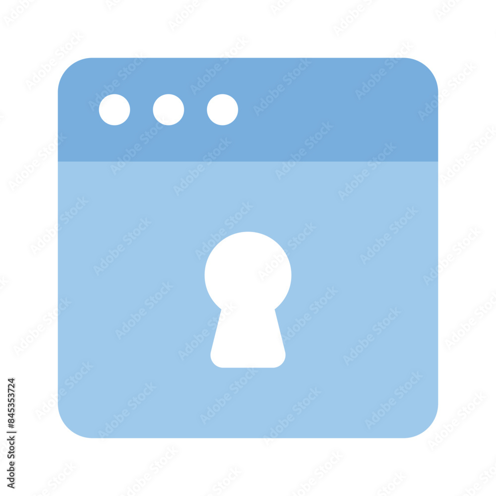 Poster an amazing vector of website security in trendy flat style