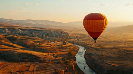 Obraz premium balloon over region country 