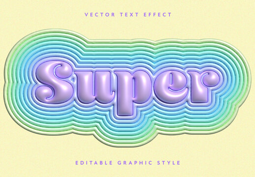 Soft Glossy 3D Text Effect